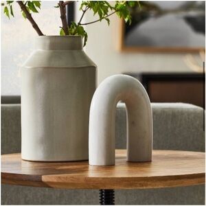 NEW Threshold Studio McGee Decorative White Marble Arch Figurine, 7” x 2